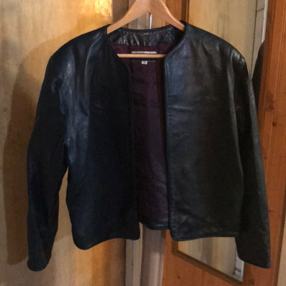 Vintage Sacs Fifth Avenue Woman 12 Leather Jacket